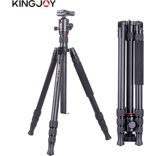 KINGJOY Official K2008+Q20 Tripod Camera Profesional Aluminum Tripe Stand For All Models Digital SLR DSLR Holder Stativ Mobile