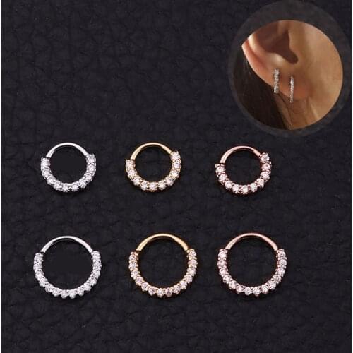 1pcs/Lot O Shaped Nose Stud Ring Hoop Septum Rings Stainless Steel Nose Piercing Piercing Pircing Jewelry Charming Body Jewelry