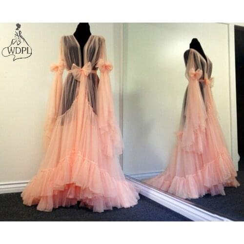 Beautiful Luxury Lush Robes Floor Length Maxi Dressing Gown Pregnant Photography Costumes Custom Made Any color sizes