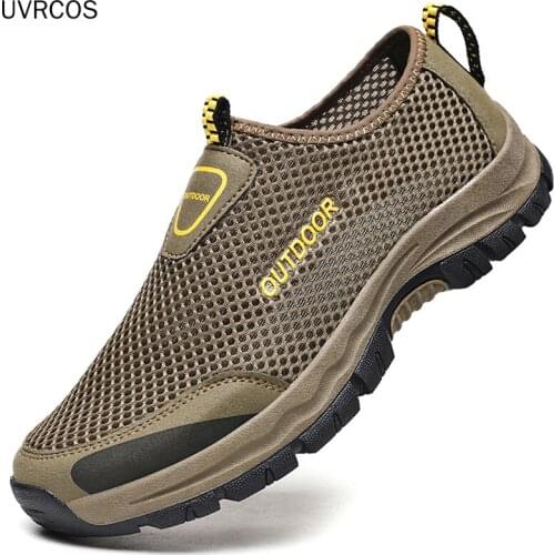 Mesh Men Casual Shoes Summer Outdoor Water Sneakers Men Trainers Non-slip Climbing Hiking Shoes Breathable Mens Treking Shoe