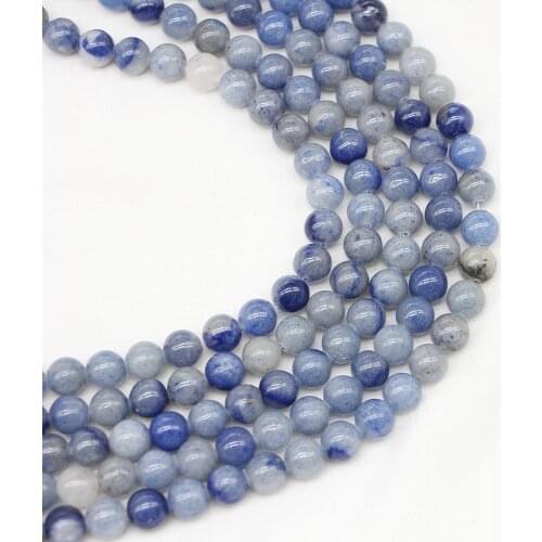 Natural Stone Aventurine Dumortierite Bead Loose Spacer Round Beads 4/6/8/10/12 mm For DIY Bracelet Jewelry Making Accessories