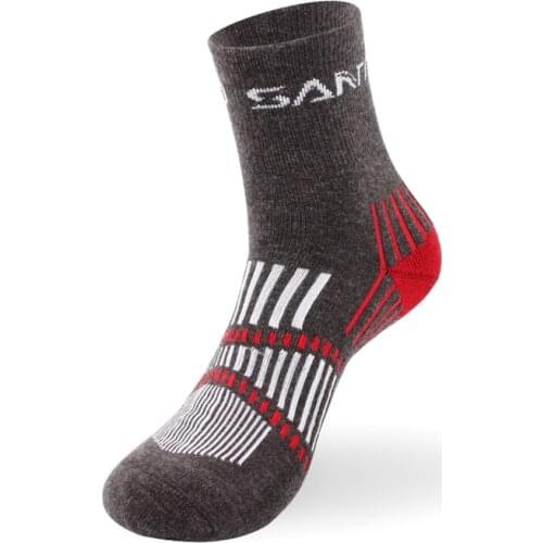 3Pairs/Lot Santo Men Outdoor Thermal Hiking Merino Wool Socks Elastic Sweat Thicken Camping Sports Outdoor Running Winter Socks