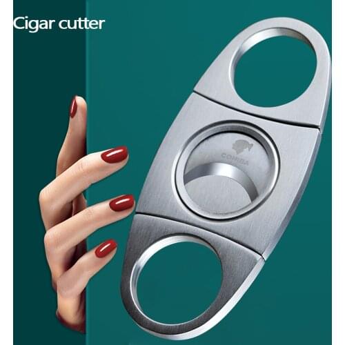 COHiB 22mm diameter Cigar Cutter New Stainless Steel Metal Classic Cutter Guillotine Cigar Scissors Mens Gift