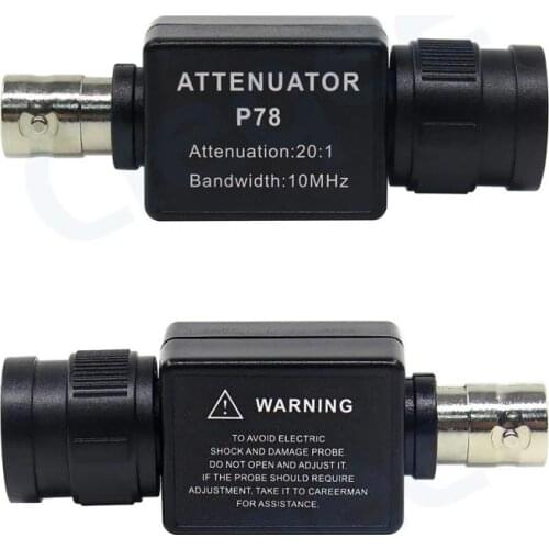 Cleqee P78 20:1 Signal Attenuator 10MHz Bandwidth Oscilloscope Accessories BNC Adapter Oscilloscopio HT201 Upgrade Version