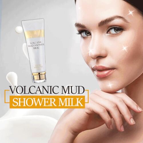 Whitening Volcanic Mud Shower Milk Gel Deep Clean Body Wash Exfoliating Moisturizing Body Shower Gel Bath Cream