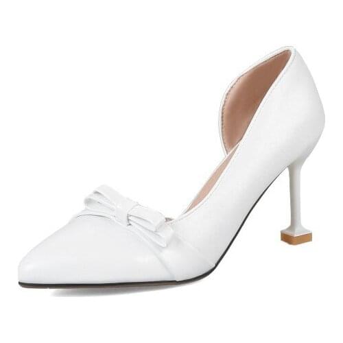 Sexy fine with high heels pointed bow low help size 43 yards 32 - shallow mouth 18 new single shoes 18115