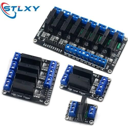 1 2 4 8 Channel 5V DC Relay Module Solid State High Level SSR AVR DSP G3MB-202P Relay for arduino