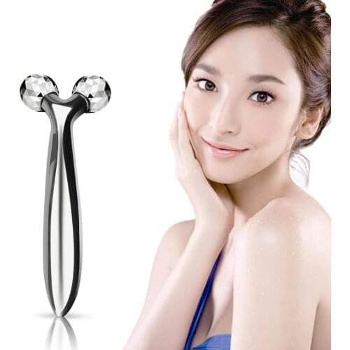 3D Roller Massager 360 Rotate Silver Thin Face Full Body Shape Massager Lifting Wrinkle Remover Facial Massage Relaxation Tool