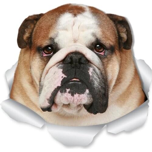 A0527# 13cm/17cm Removable Decal Funny Bulldog Car Sticker Waterproof Accessories on Bumper Rear Window Laptop
