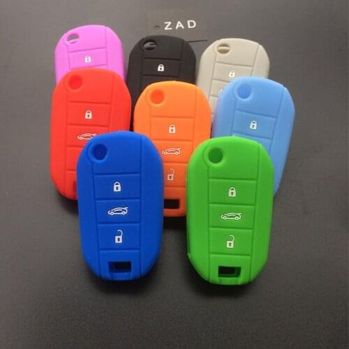 Silicone Rubber Car Key Cover Case Bag Holder Shell for Peugeot 508 301 2008 3008 408 for Citroen C4 CACTUS C5 C3C4L remote key