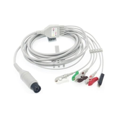 Compatible New Generic AAMI Patient Monitor ECG Cable 5 Leads Clip for Mindray/Zoll/Criticare/Edan/BLT/Goldway/Comen