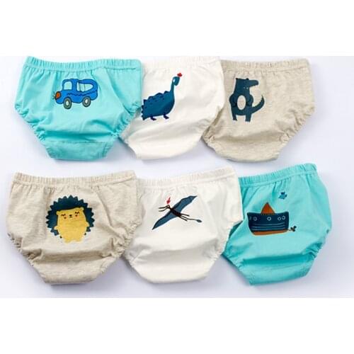 3pieces/Set 2020 Cute Baby Underwear Cartoon Briefs for Girls Underpants for Kids Soft Cotton Panties for Boys Breathable Fabric