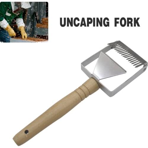 Beekeeping Uncapping Fork 17 Pin Wooden Handle Honey Knife Bee Hive Honeycomb Scraper Tools For Beekeeper Supplies Equipment