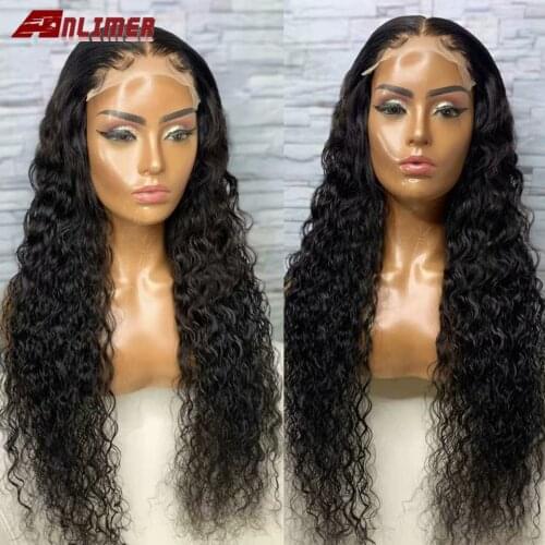 Water Wave Silk Base Wig 5x5 Silk Scalp Top Lace Front Human Hair Wigs 180 Density Remy Brazilian T Part 13x6x1 Lace Frontal Wig