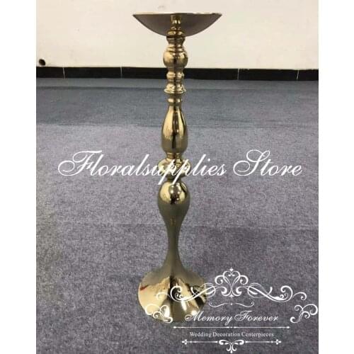 65cm Tall Metal Candle Holder Stand Candlestick Event Road Lead Flower Vase Rack Wedding Party Dinner Event Centerpiece