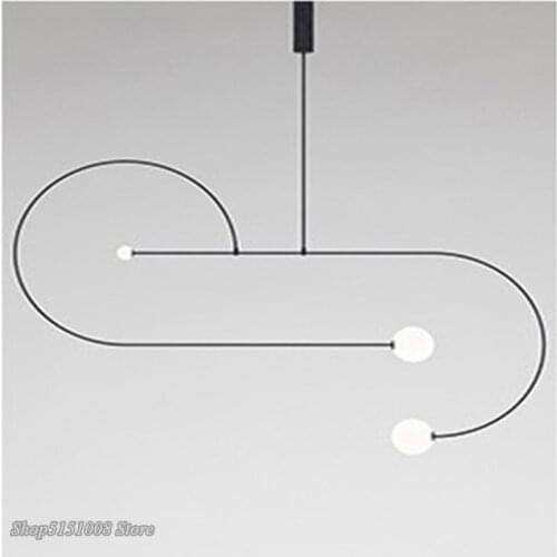 Post Modern Iron Geometric Led Chandeliers Lighting Bedroom Living Room Pendant Lamps Kitchen Lighting Decoration Lamp Luminaria