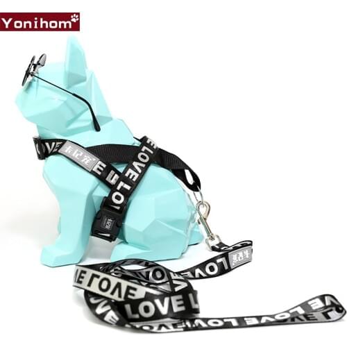 New Fashion Dog Harness Vest No Pull Maltese Pet Dog Harness Leash Pitbull Leash Or Small And Medium Traction Belt Pet Supplies