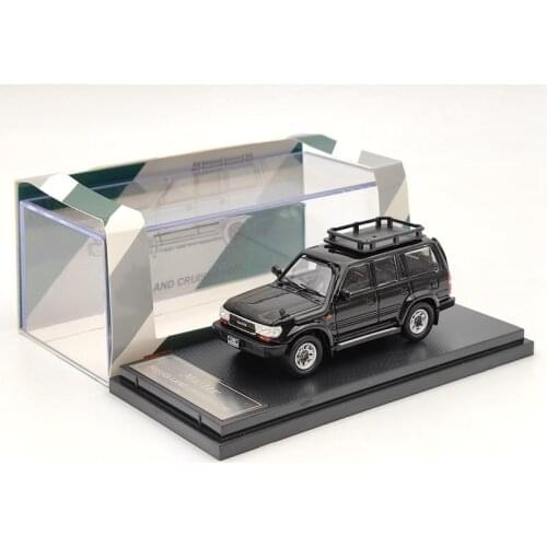 1:64 TO~YO LAND CRUISER LC80 Black Collection Diecast Model Car Gifts Right Cab Master