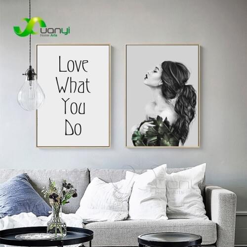 1 Pcs Modern Nordic Girl Poster Nordic Canvas Quotes Modern HD Prints Wall Picture Home Decoraction Art For Kids Room Unframed