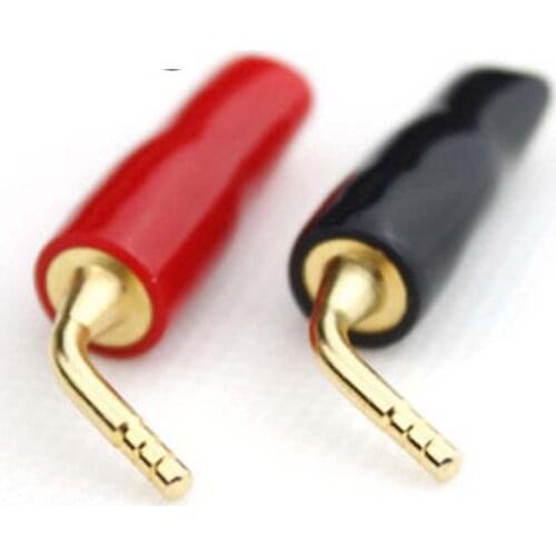 10pcs 24k Gold Plated Speaker Cable Wire Pin 2mm Banana Plug Lock Connectors
