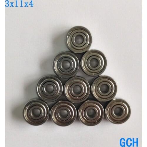 10PCS 3X11X4mm ZZ CB Stainless Steel Hybrid Fishing Reel Bearings