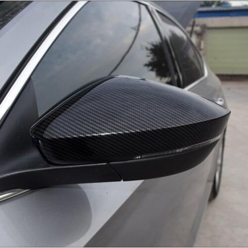 2pcs for SKODA Superb 2016-2018 Rearview mirror Decorative cover Carbon fiber pattern