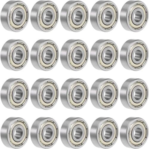 625RS 625ZZ Deep Groove Ball Bearing 5x16x5mm Double Sealed Bearing Steel Bearings （20 Pack