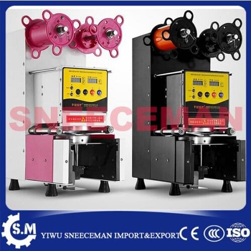 95mm Automatic soy milk Beverage sealing Machine cups sealing machine for sale