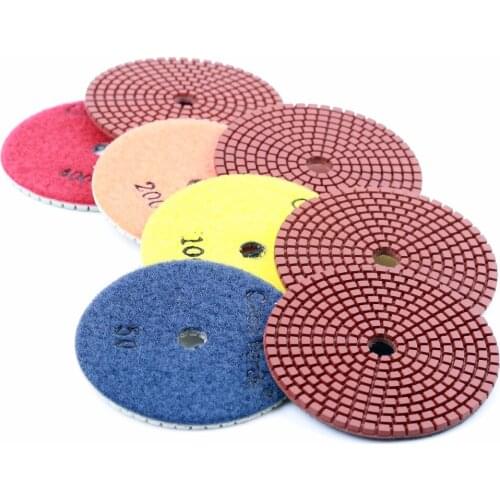 Free shipping copper bond 4 inch 100mm flexible wet polishing pads for granite,marble and engineered stone