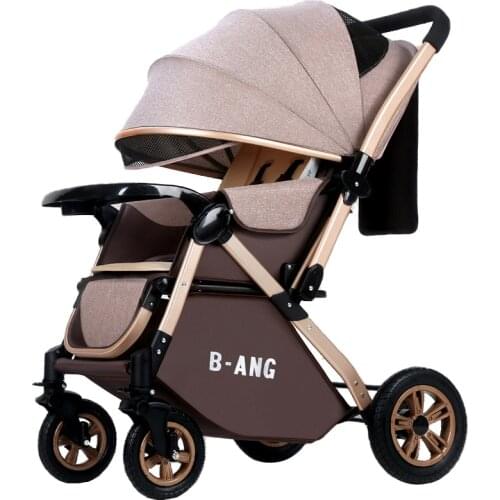 Baby pushcart can sit or lie down lightweight folding baby umbrella wagon four wheel shock absorption child two-way pushcart