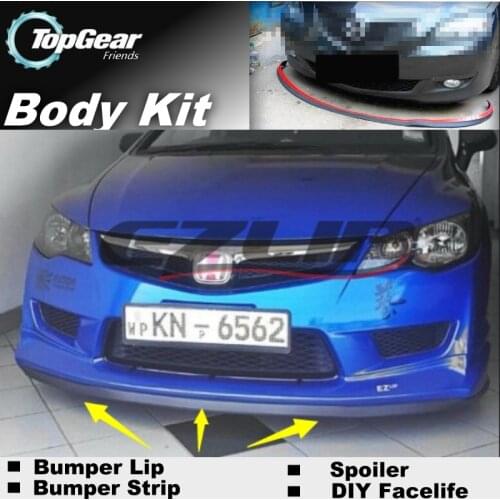 For Acura CSX Power Bumper Lip / Front Spoiler For TG Fans to Car Tuning / TOPGEAR Body Kit / Strip Skirt