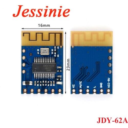 2pcs JDY-62 JDY-62A BLE Audio Module Stereo Audio Dual Channel High Low Level Board Module For Arduino For IOS Automatic Sleep
