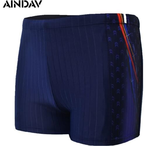 Quality Swimming Boxer Shorts Swim Trunks Swimsuits Men Print Male Swimwear Sports Swim Briefs Man Surf Board Shorts Plus Size