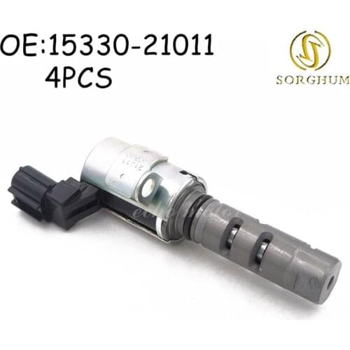 4PCS 1533021011 15330-21011 1533021010 15330-21010 For Toyota Yaris Engine Camshaft Timing Oil Control Valve VVT Solenoid