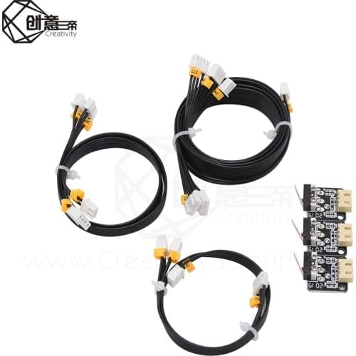 3PCS 3D Printer Accessories X/Y/Z axis Limit Switch 3Pin N/O N/C Control Limit Endstop Switch Module with Cable