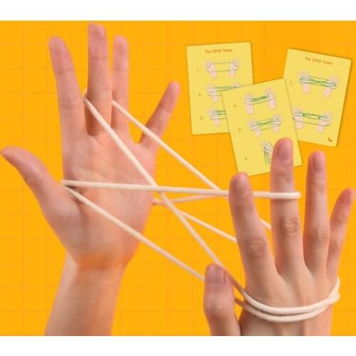 Creative Kids Learning Educational Toys Classic Turning Rope Hand Finger Game Toys Gifts