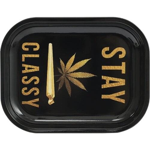 18*14CM Tobacco Rolling Tray Metal Cigarette Smoking Rolling Trays men gifts Herb Tinplate Plate Smoking Accessories