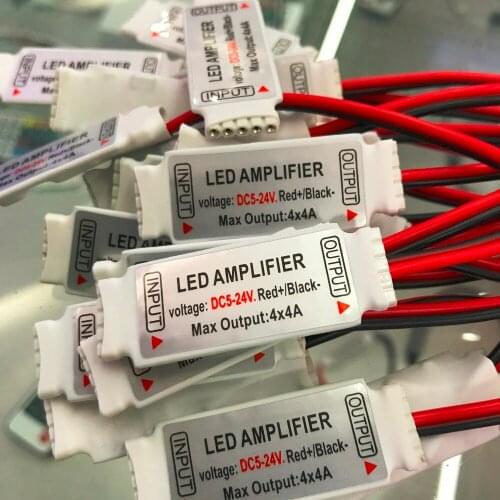 Mini RGBW Amplifier 5 pin controller DC5-24V 4CH x 4A Signal repeater for 5050 RGBW RGBWW LED Strip Light 20pc/lot free shipping
