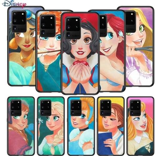 Beautiful disney princess for Samsung S20 FE Ultra Plus A91 A81 A71 A51 A41 A31 A21S A72 A52 A42 A02S Soft Black Phone Case