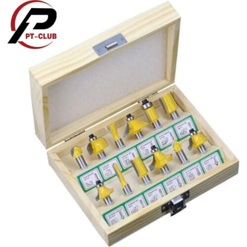 12pcs Router Bit Set 8mm Trimming Straight Milling Cutter Wood Bits Tungsten Carbide Cutting Woodworking Trimming