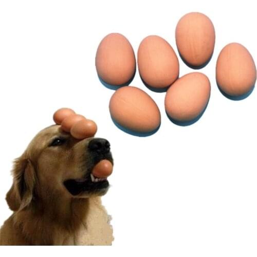 Bulk Set Of 6Pcs Bouncy Eggs Realistic Fake Rubber Bouncing Balls Pet Toy Prank Joke Toy