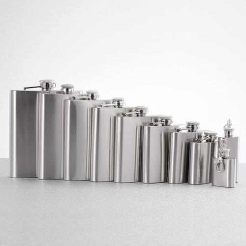 Stainless Steel Hip Flask with Funnel for Liquor Whisky Wine 4 5 6 7 8 9 10 18 OZ Outdoor Portable Pocket Flasks Alcohol Bott-20