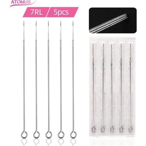 5pcs Disposable Tattoo Needles 3/5/7/9RL Agujas Tatuaje Permanent Makeup Para Tatuar Agulha De Tatuagem Aiguille Tatouage Supply