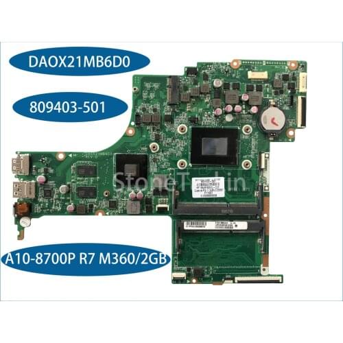 Original 809403-501 for HP Pavilion 17-G Laptop Motherboard DAOX21MB6D0 10-8700P R7 M360/2GB 216-0864018 100%Teste
