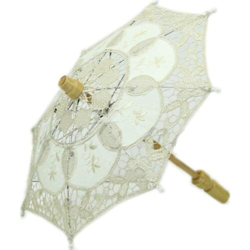 P82C HOTsale Parasol Umbrella Embroidered Lace For Bridal Wedding Party Decoration