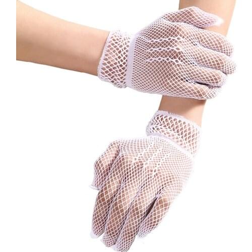 Hot Sale Fishnet Mesh Gloves Fashion Women Gloves Summer Protection Lace Elegant Lady Style Gloves Female