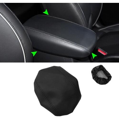 For Hyundai IX25 2015 2016 2017 2018 Microfiber Leather Car Interior Center Control Armrest Box Pad Cover Trim