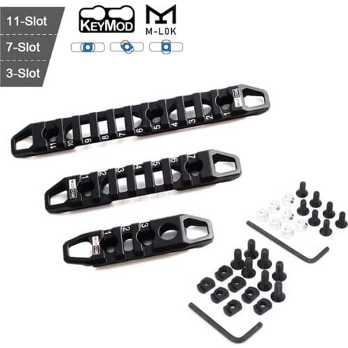 Hollow M-LOK / KeyMod Rail Section 3/7/11 Slots Picatinny Accessory Rail Sections