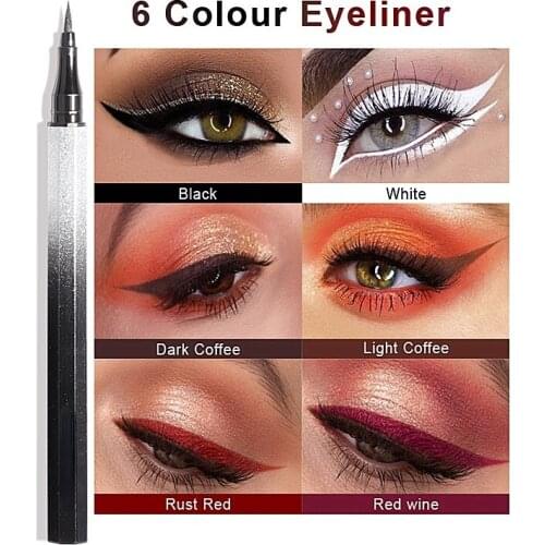 Professional Color Liquid Eyeliner Pen Make Up Eye Liner Pencil 24 Hours Long Lasting Water-Proof White Eyeliner