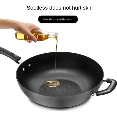 Wok non-stick pan with wok, induction cooker and gas stove special general household 32cm pan